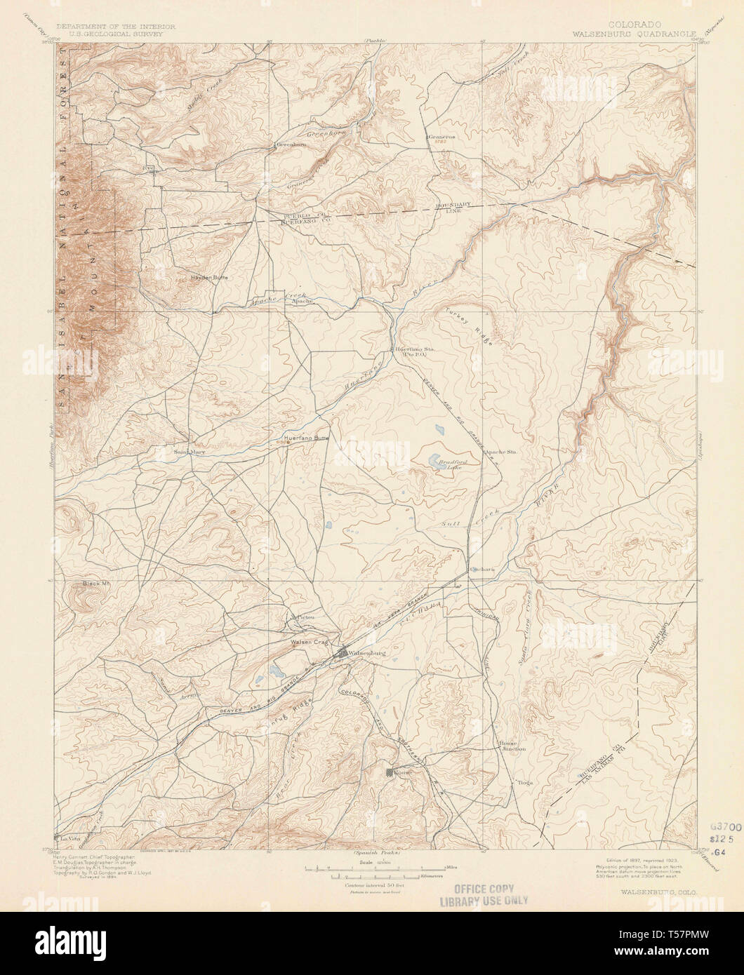 Walsenburg colorado map hires stock photography and images Alamy