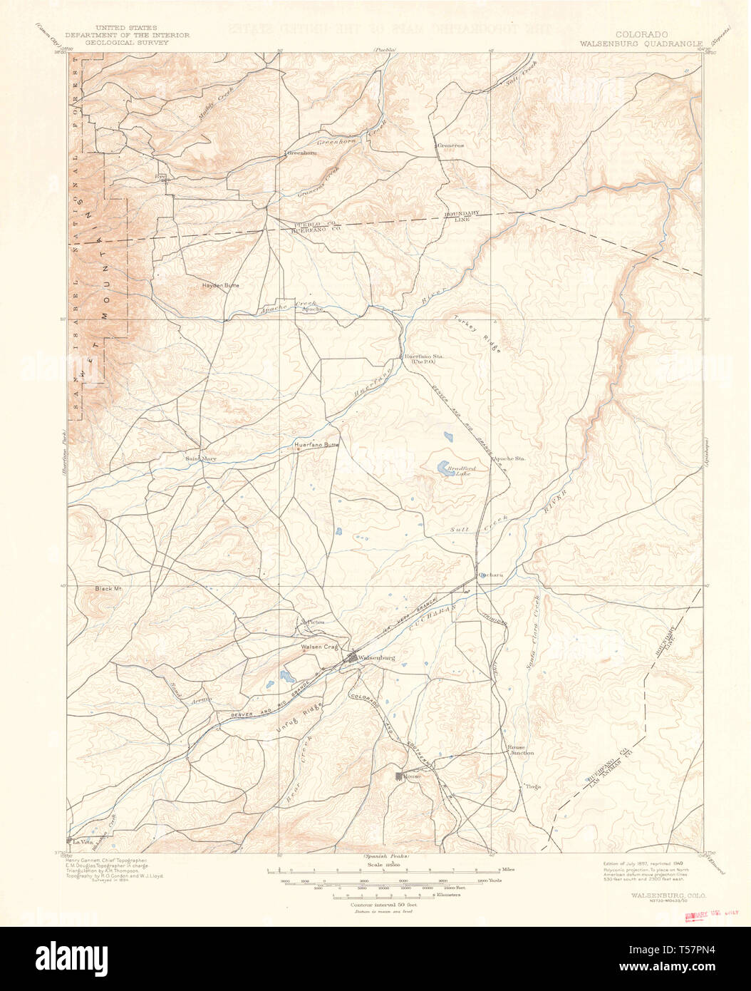 Map of walsenburg hires stock photography and images Alamy