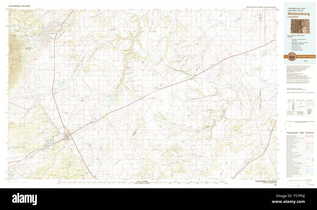 Walsenburg colorado map hires stock photography and images Alamy