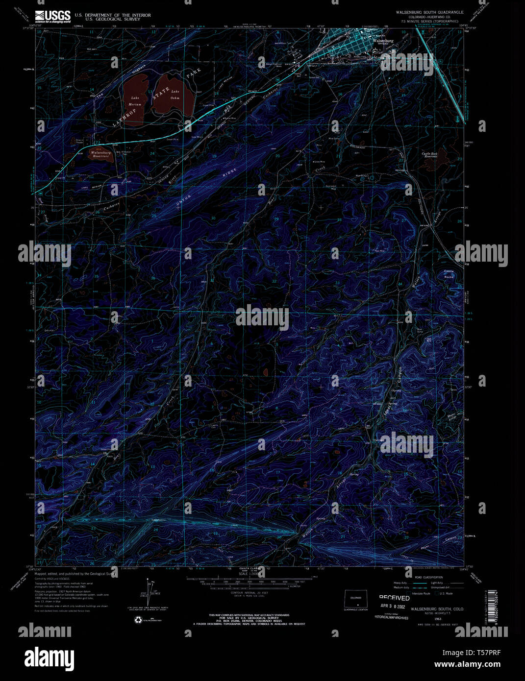 Map of walsenburg hires stock photography and images Alamy