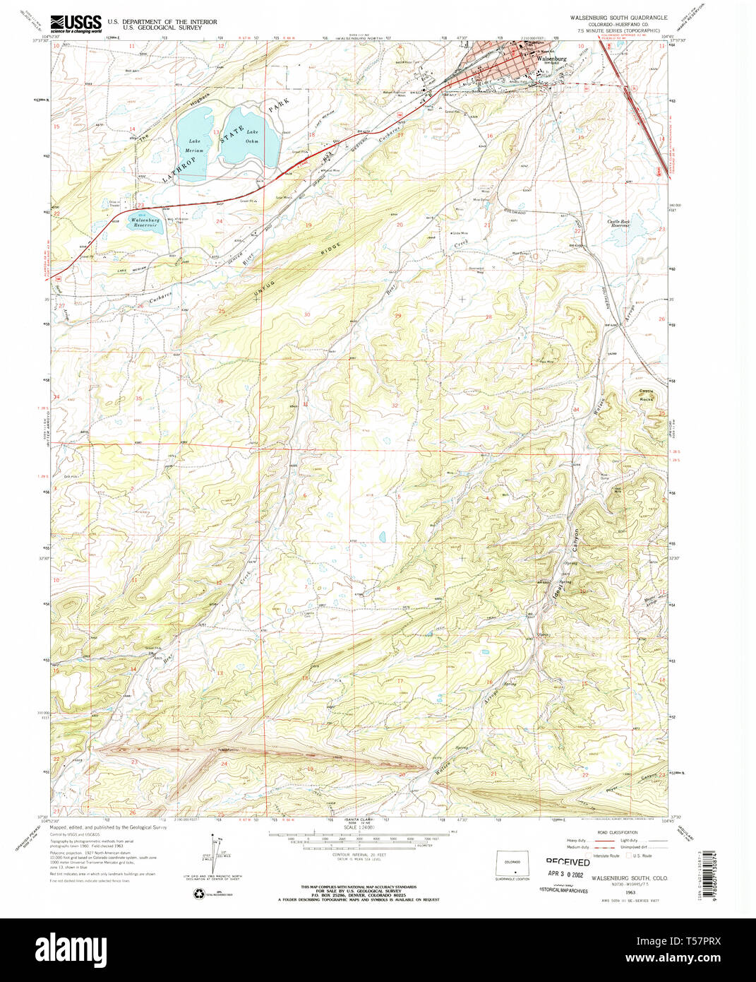 Map of walsenburg hires stock photography and images Alamy