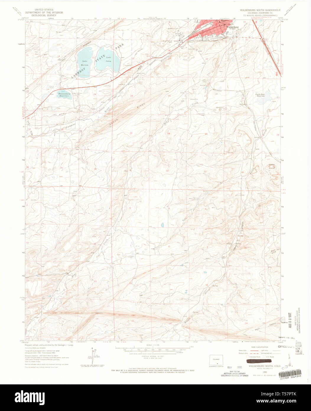 Map of walsenburg hires stock photography and images Alamy