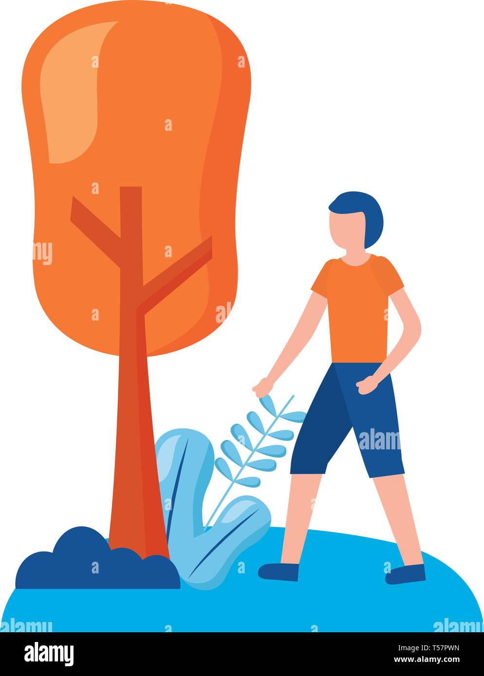 young man practicing exercise Stock Vector Image & Art - Alamy