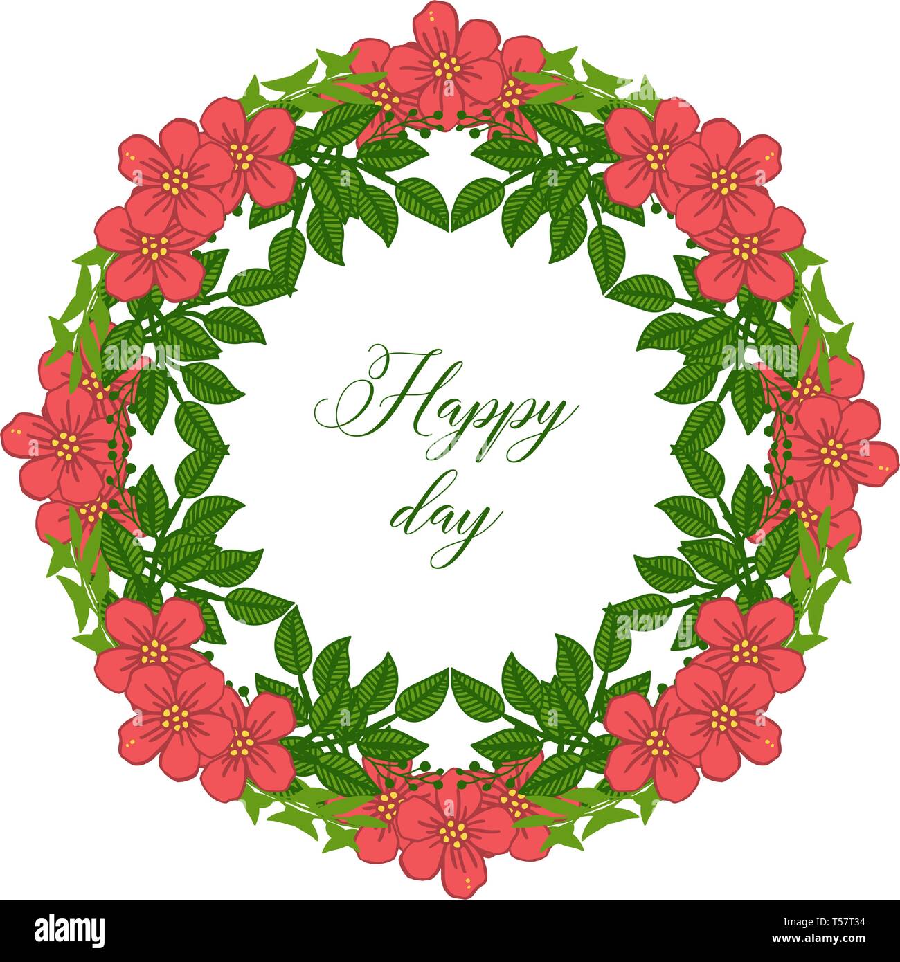 Vector Illustration Happy Day Wedding Romantic With Texture Of