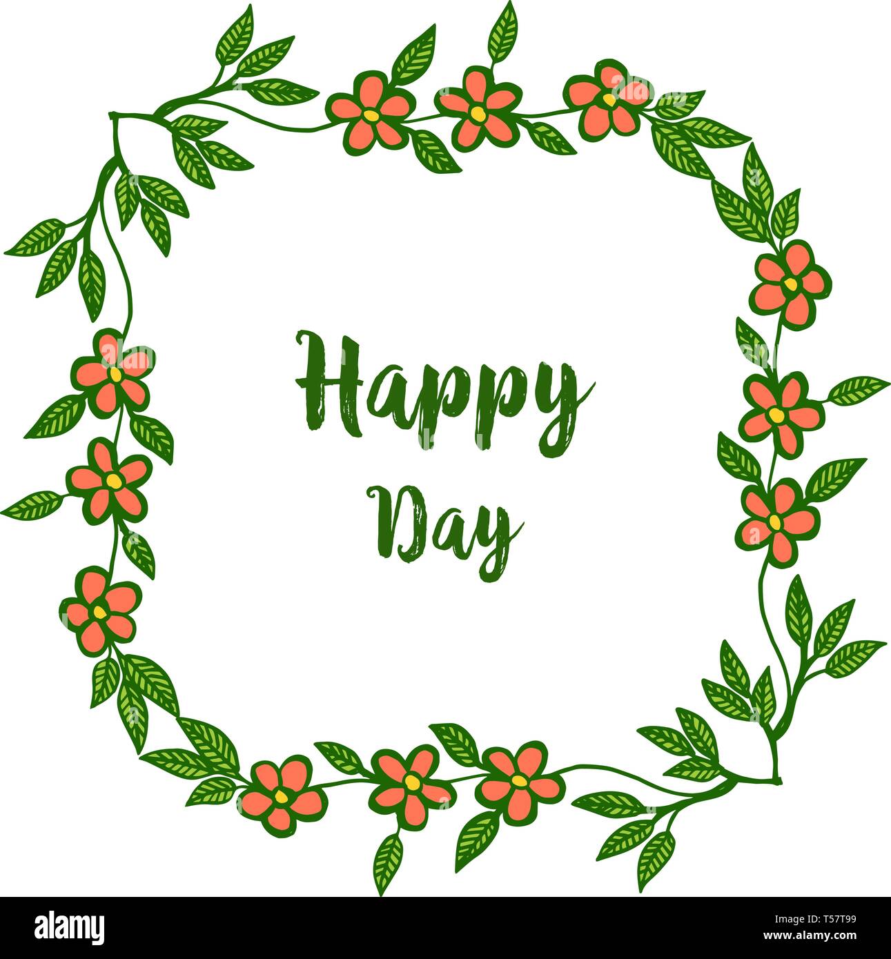 Vector illustration beautiful series of flower frames for card happy ...
