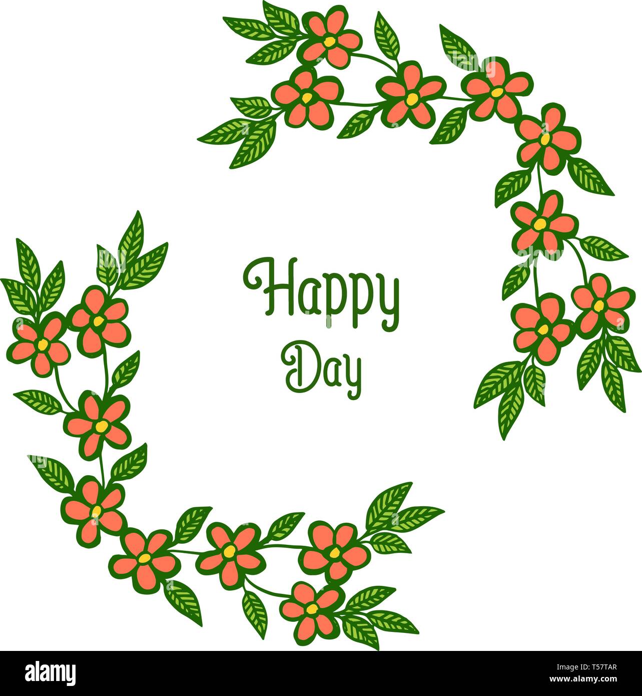 Vector illustration beautiful series of flower frames for card happy ...