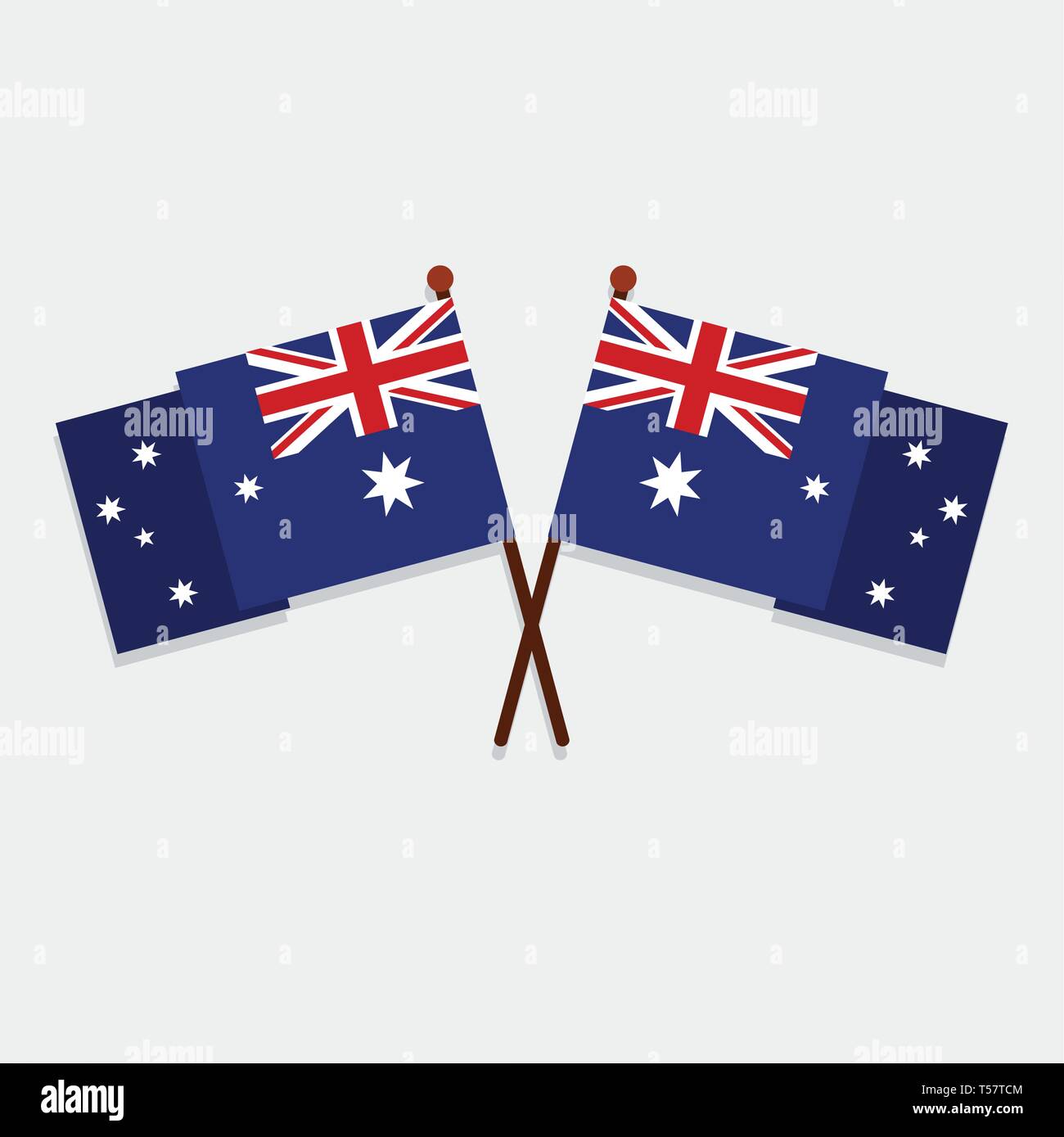 two australian flags vector symbol illustration Stock Vector Image