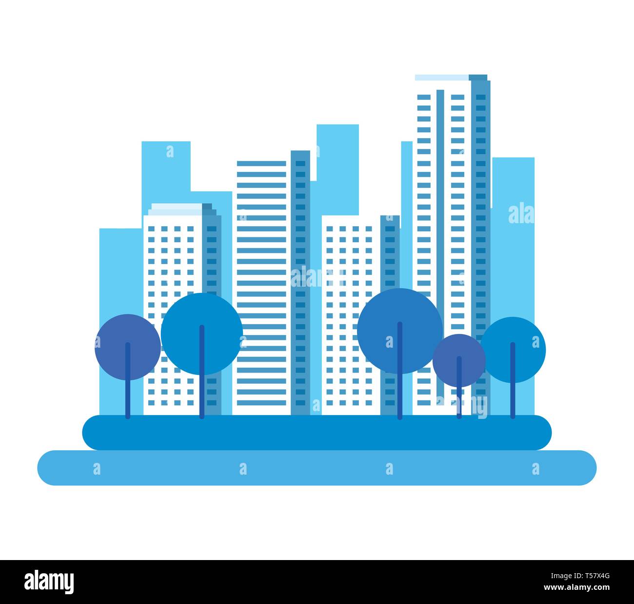 park with cityscape background Stock Vector Image & Art - Alamy