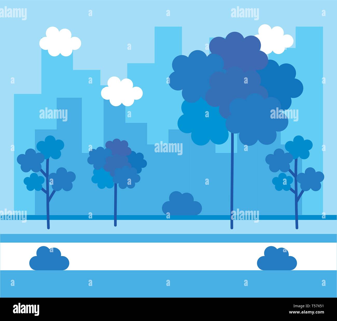 park with cityscape background Stock Vector Image & Art - Alamy