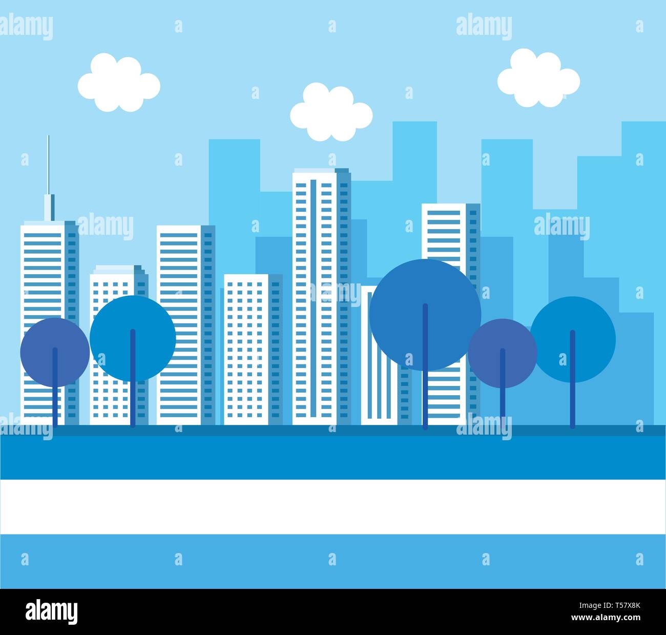 park with cityscape background Stock Vector Image & Art - Alamy