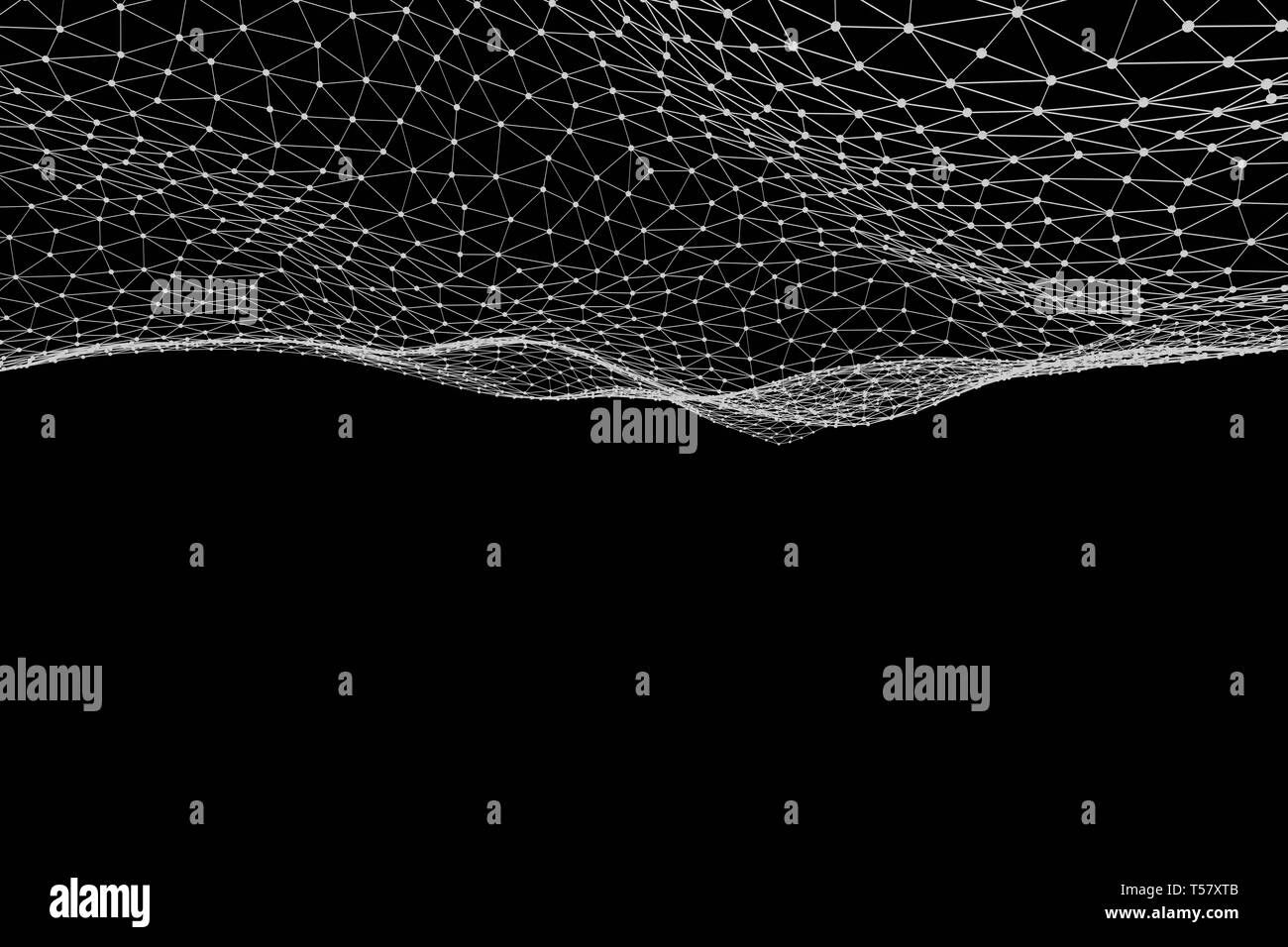 Blockchain technology background abstract Black and White Stock Photos ...