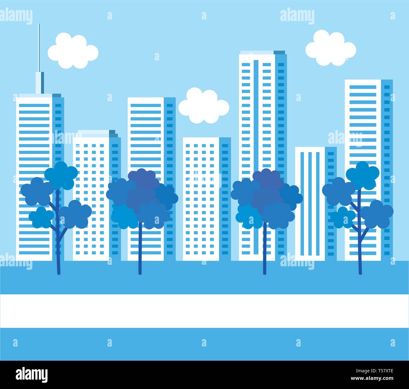 park with cityscape background Stock Vector Image & Art - Alamy