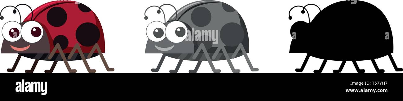 Set of ladybug character illustration Stock Vector Image & Art - Alamy