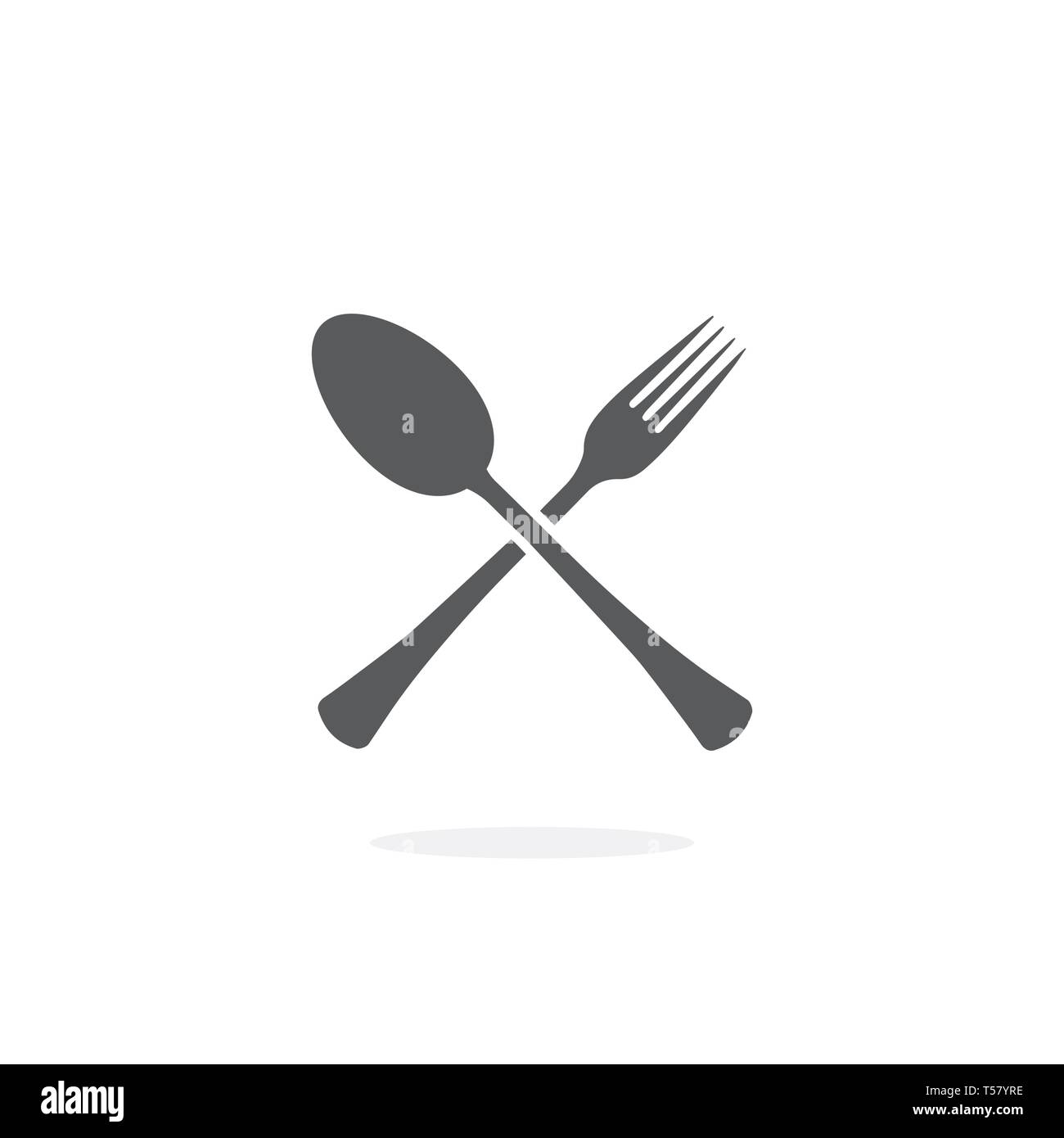 Spoon and Fork Icon Vector Illustration Stock Vector Image & Art Alamy
