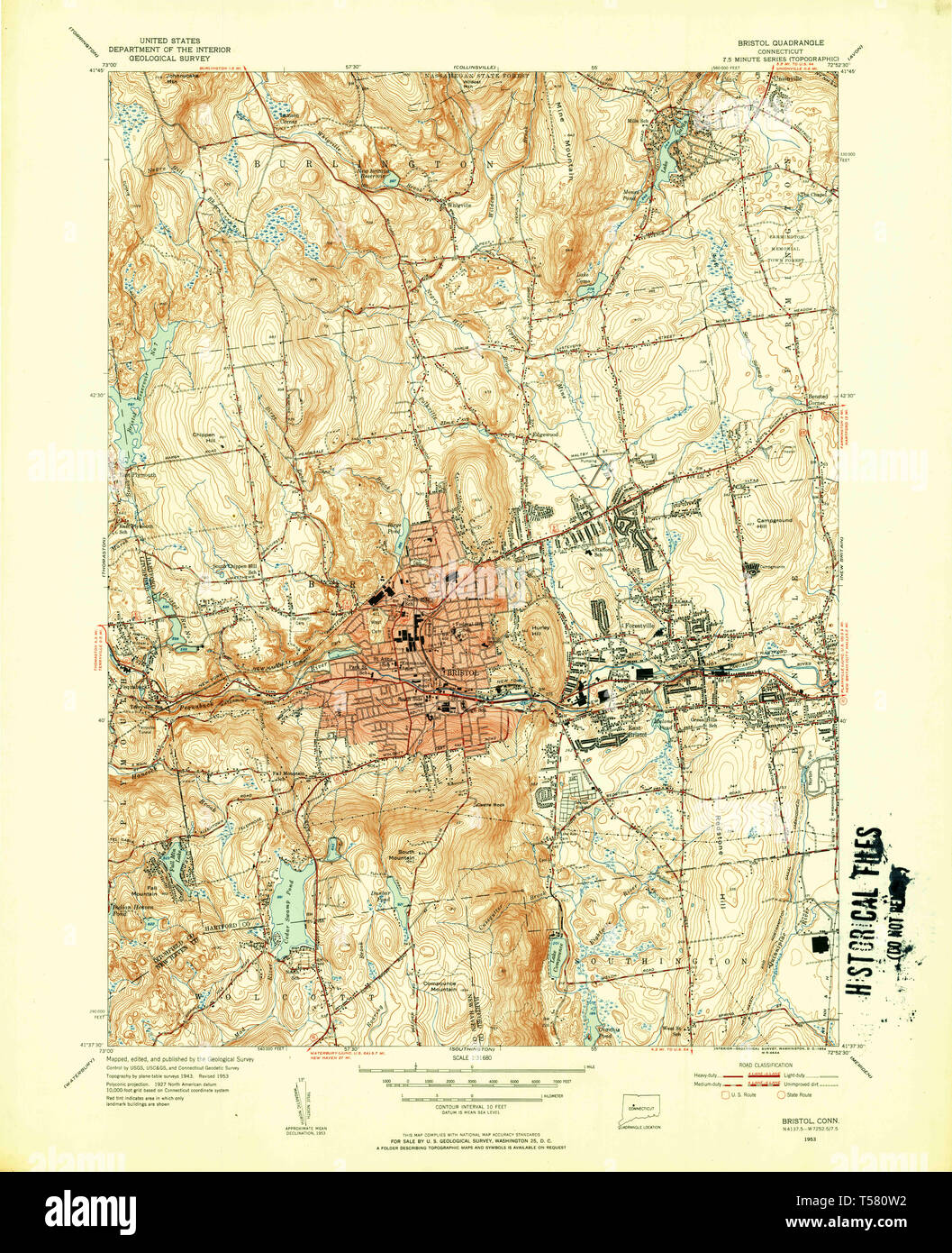 Map of bristol connecticut hires stock photography and images Alamy