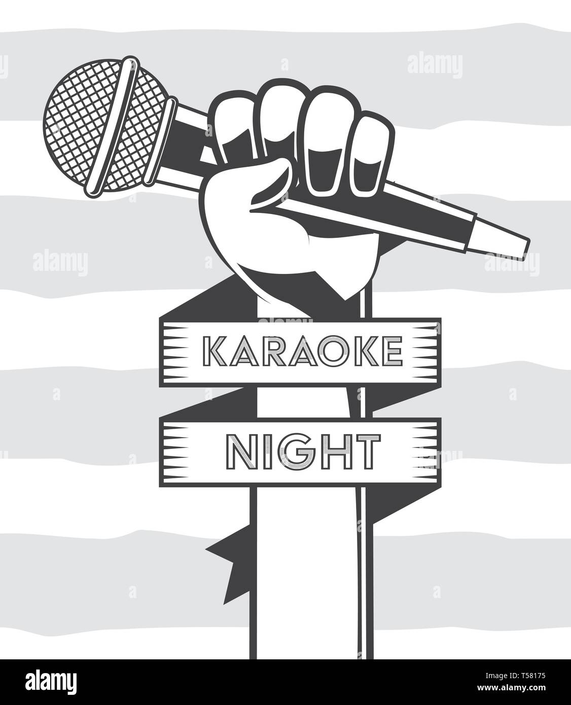 karaoke retro style Stock Vector Image & Art - Alamy