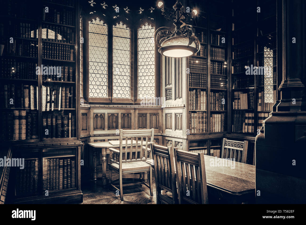 John Rylands Library on Deansgate Manchester Stock Photo