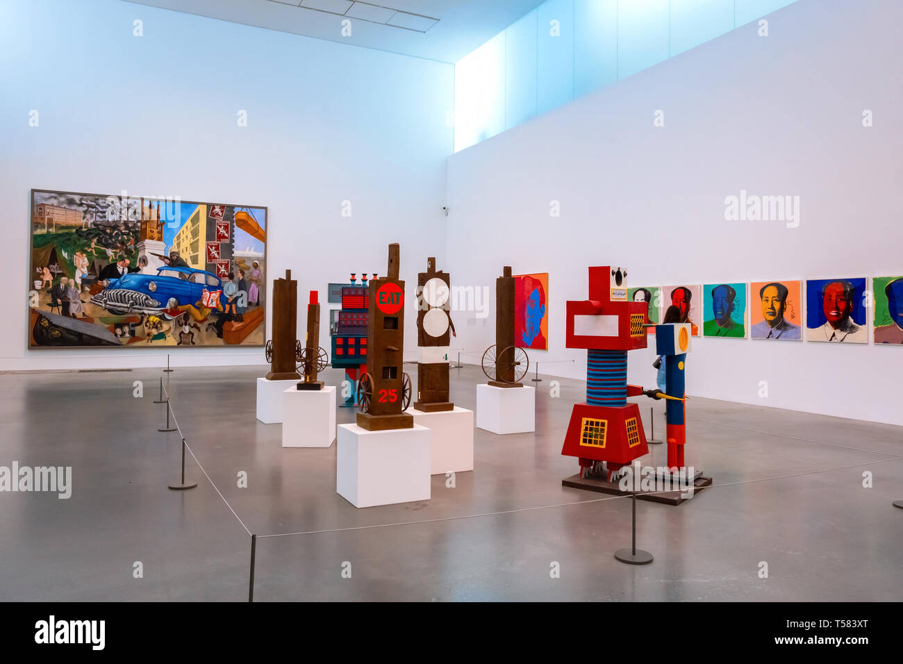 Tate Display London, UK - May 22 2018: Tate Modern is a modern art gallery houses ...