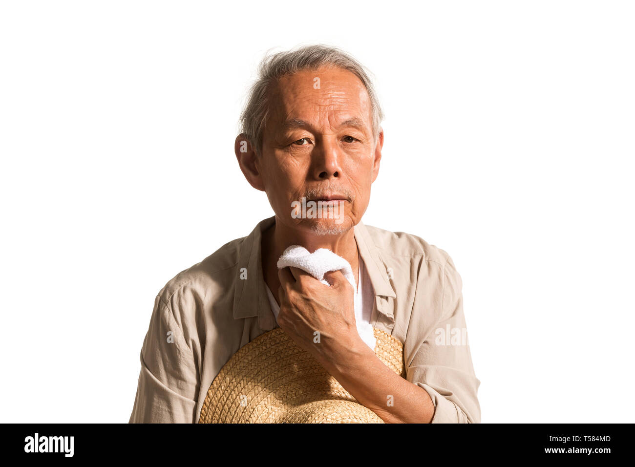 Old farmer straw hat portrait hi-res stock photography and images - Alamy