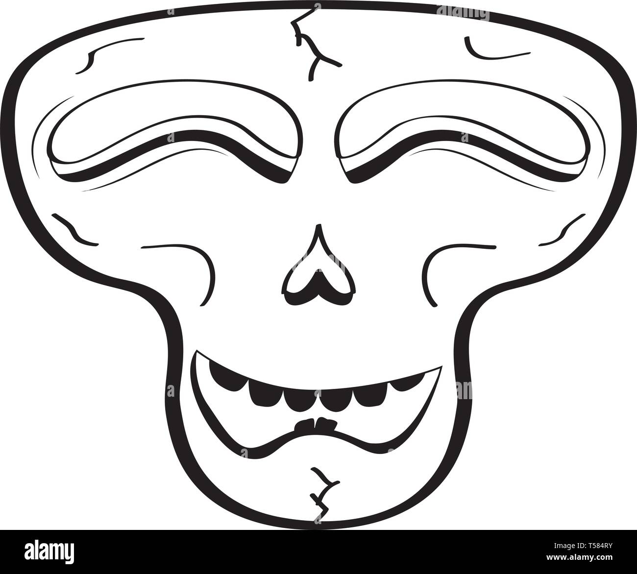 Happy head skull cartoon Stock Vector Image & Art Alamy