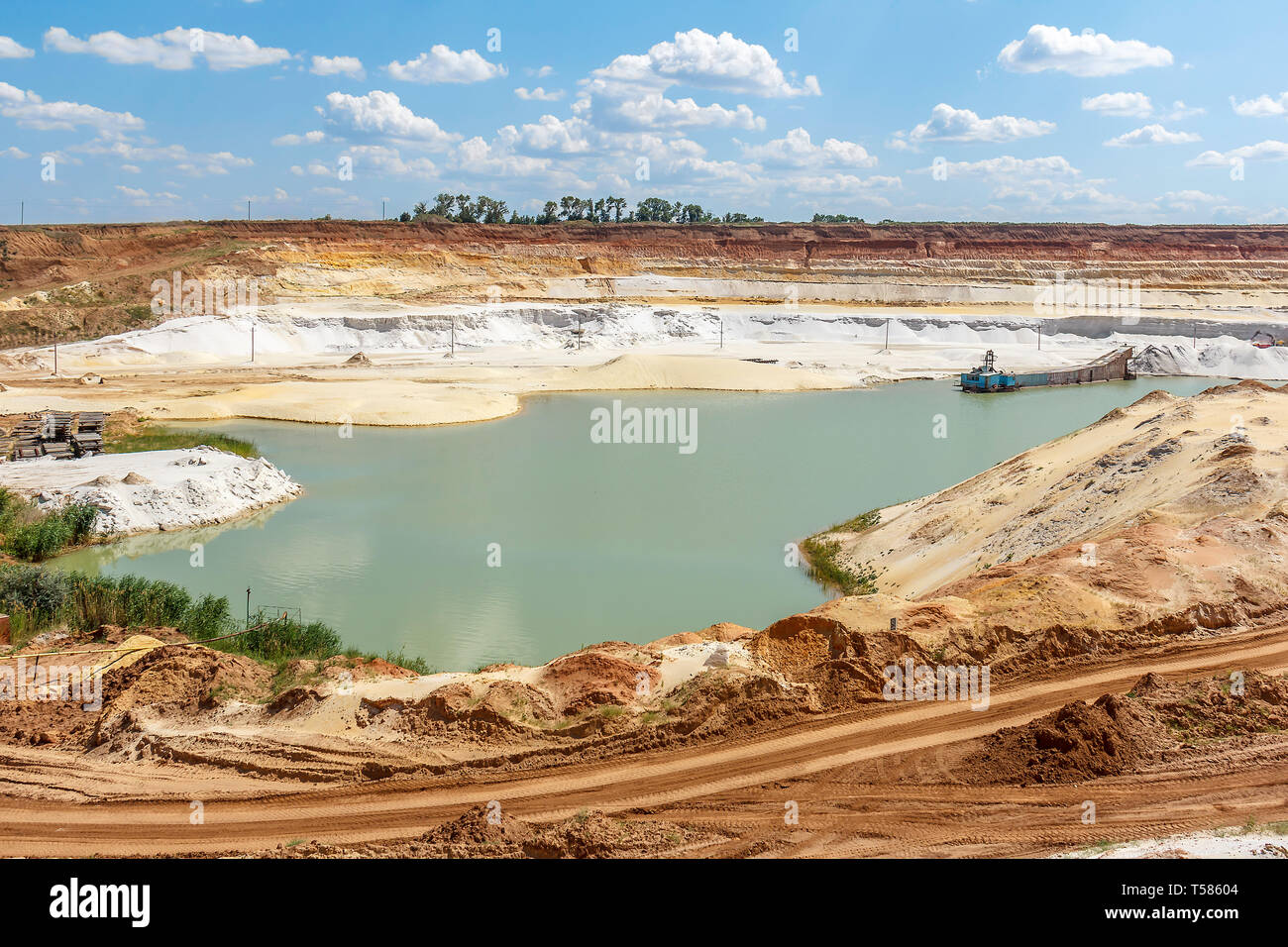 Silica sand quarry Stock Photo Alamy