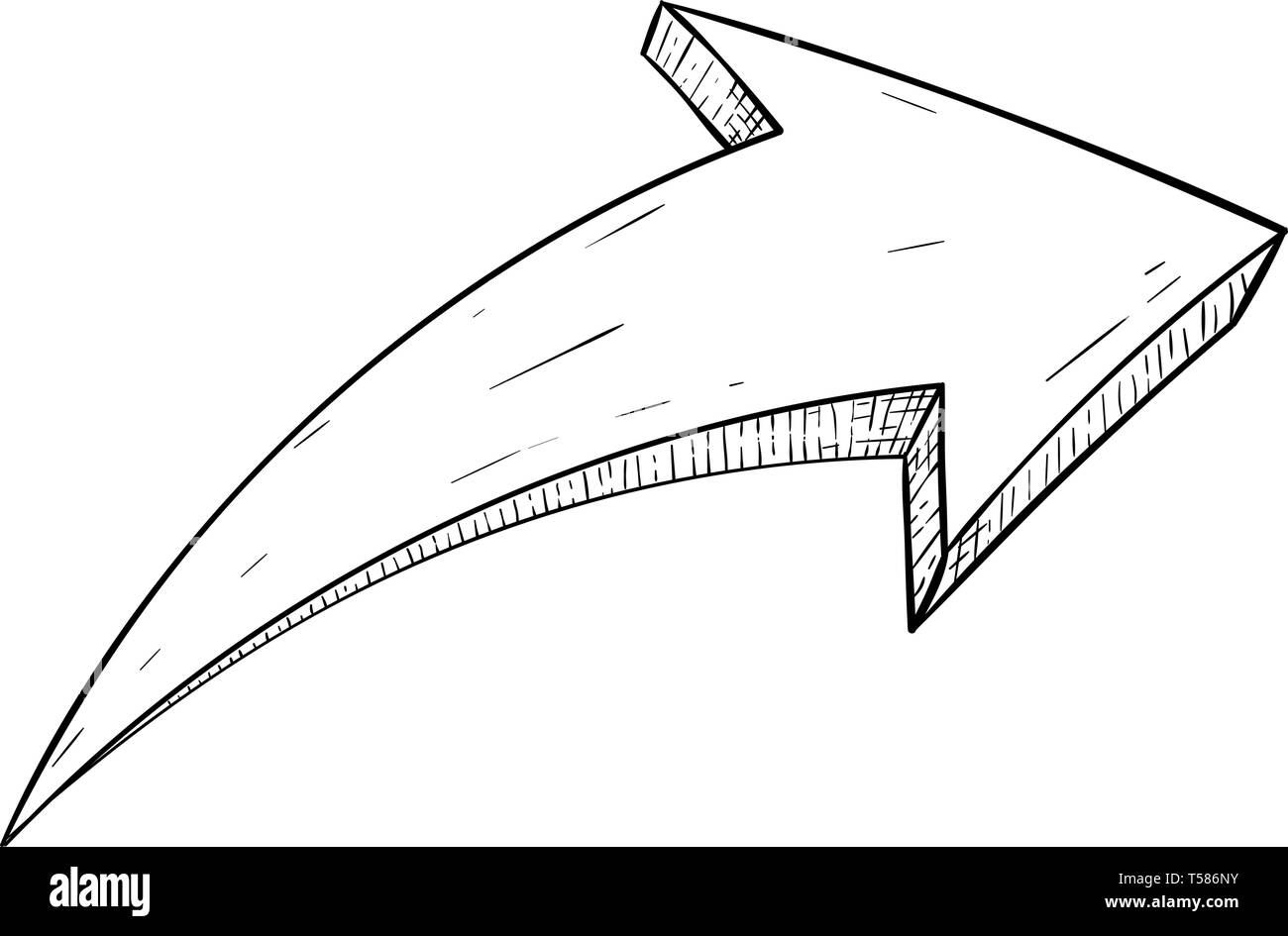 Arrow. Hand drawn sketch Stock Vector Image & Art - Alamy