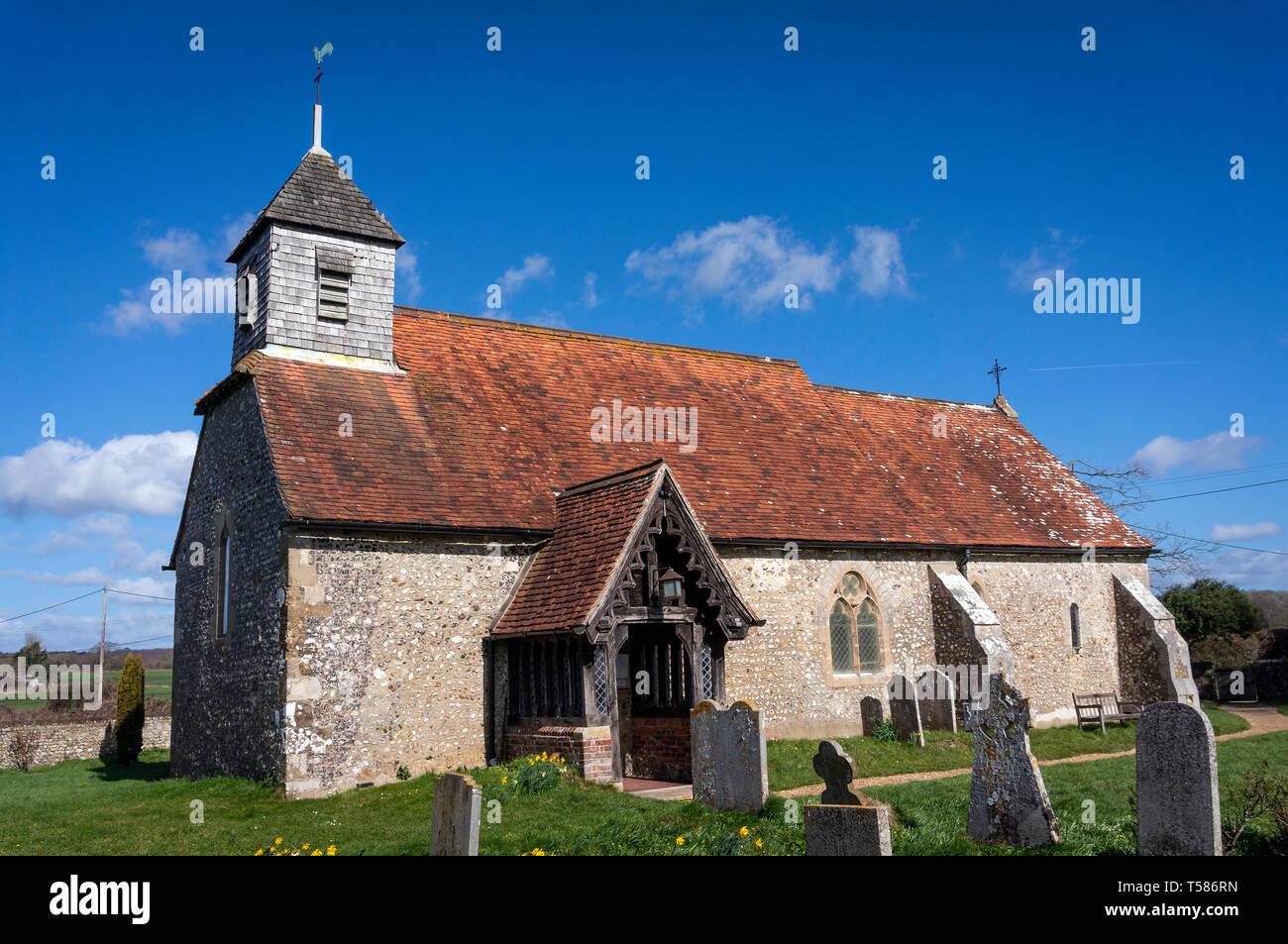 Church of St Mary Binsted, West Sussex, UK Stock Photo