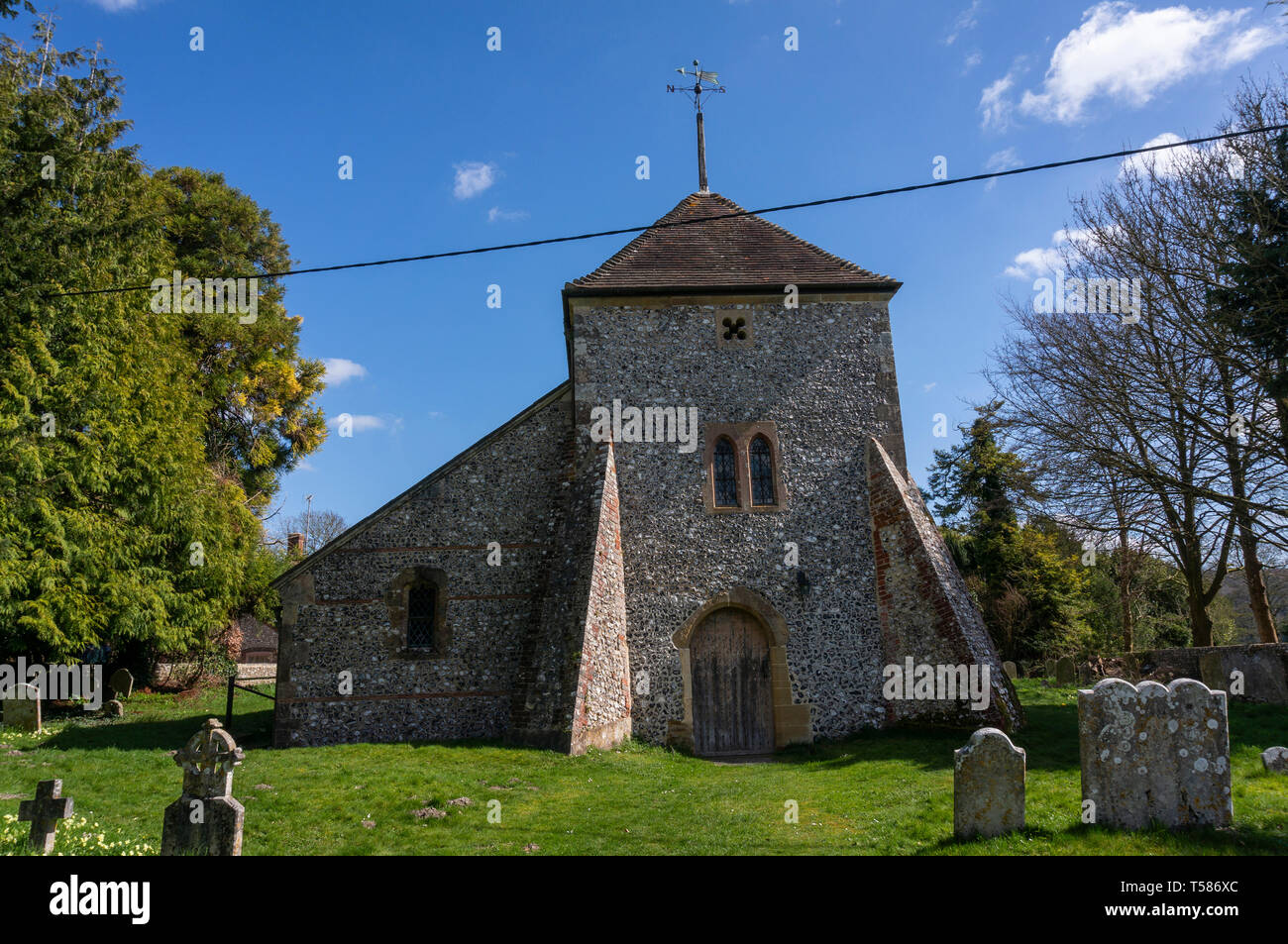 St Mary Magdalene Church, Madehurst, West Sussex, UK Stock Photo