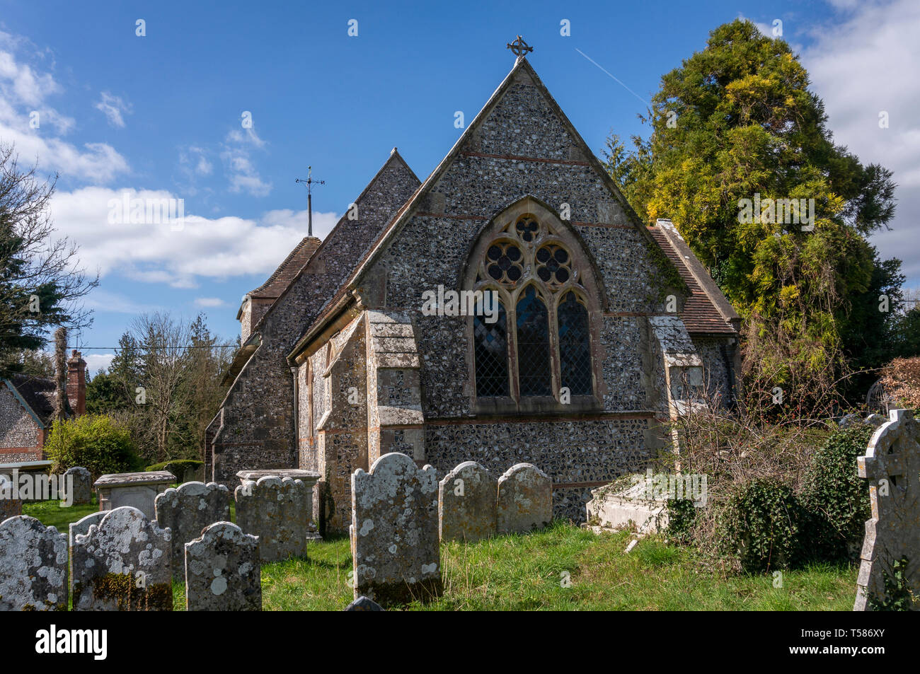 St Mary Magdalene Church, Madehurst, West Sussex, UK Stock Photo