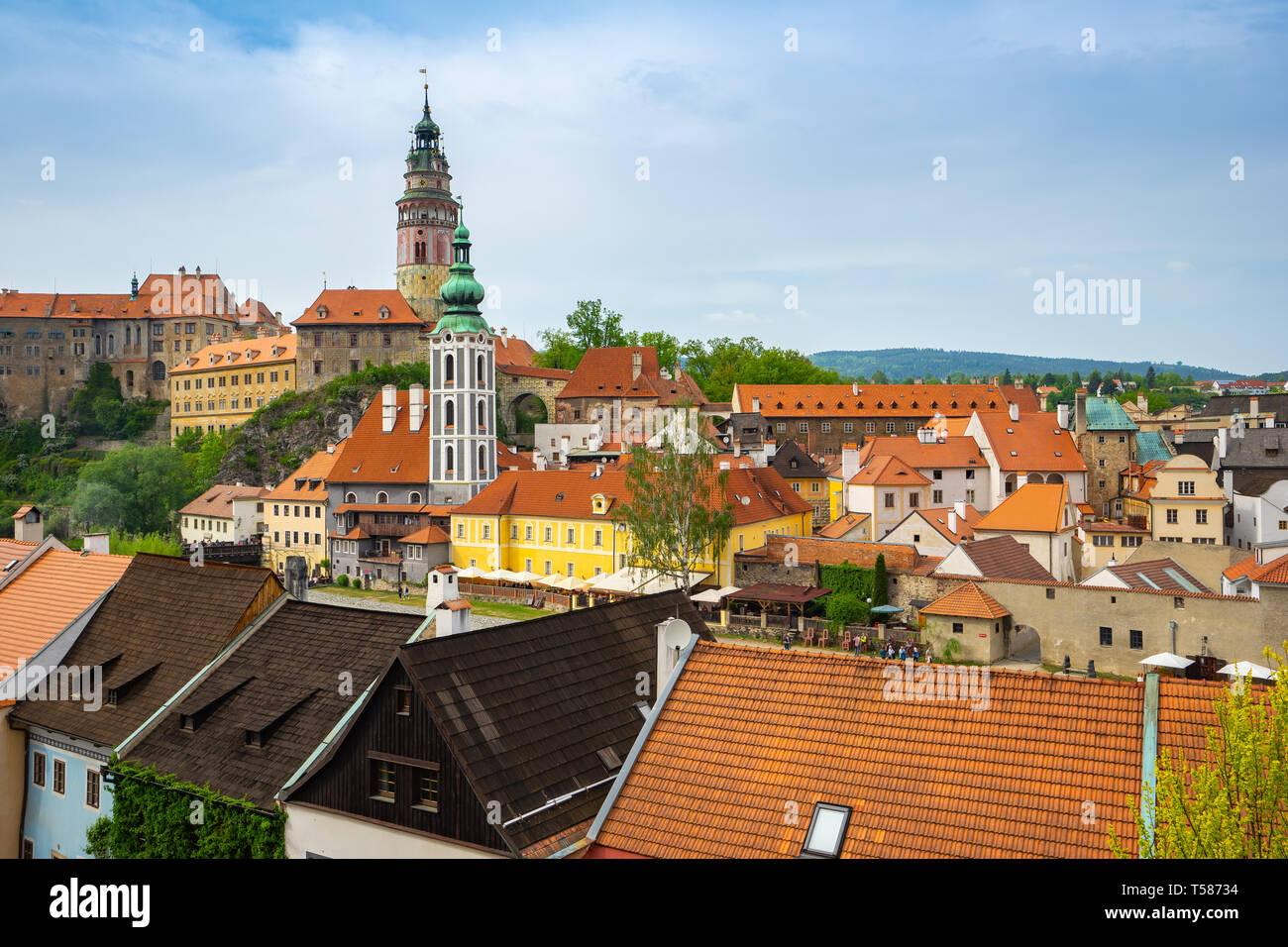 Cesky Krumlov old town in Czech Republic. Stock Photo