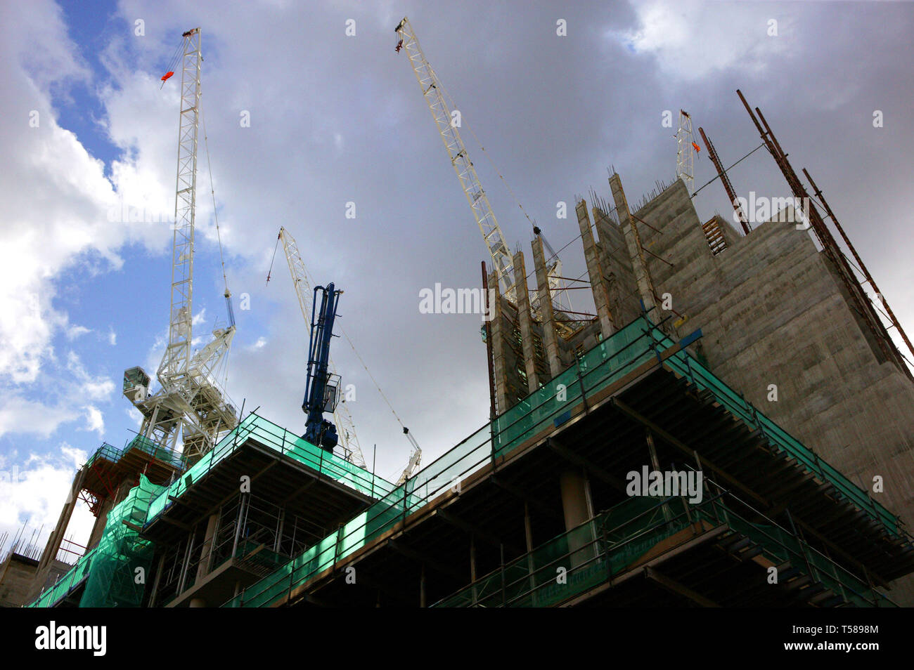 BBC New Broadcasting House construction site to expand the broadcasting centre. London. 01/10/2008 Stock Photo