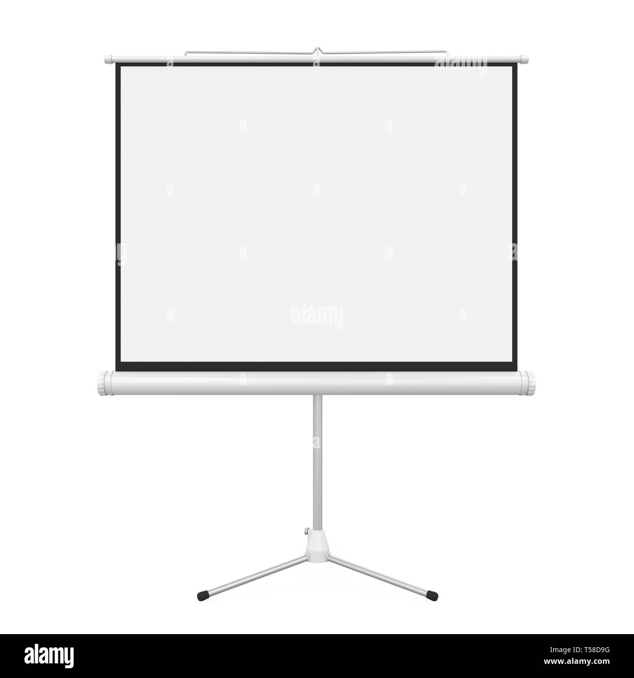 Blank Projector Screen Isolated Stock Photo