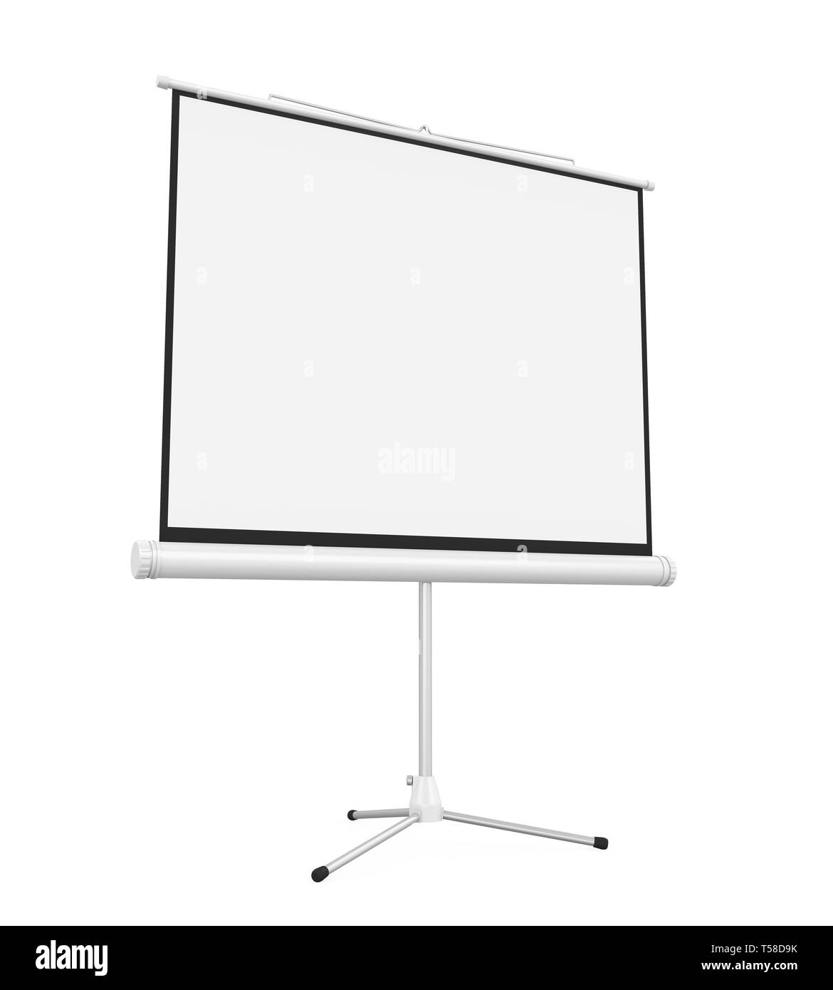 Blank Projector Screen Isolated Stock Photo