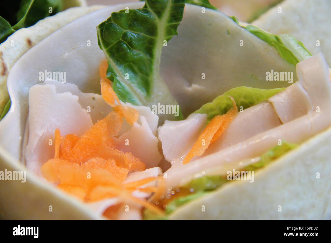Wraps Zutaten Gemüse Salat Stock Photo