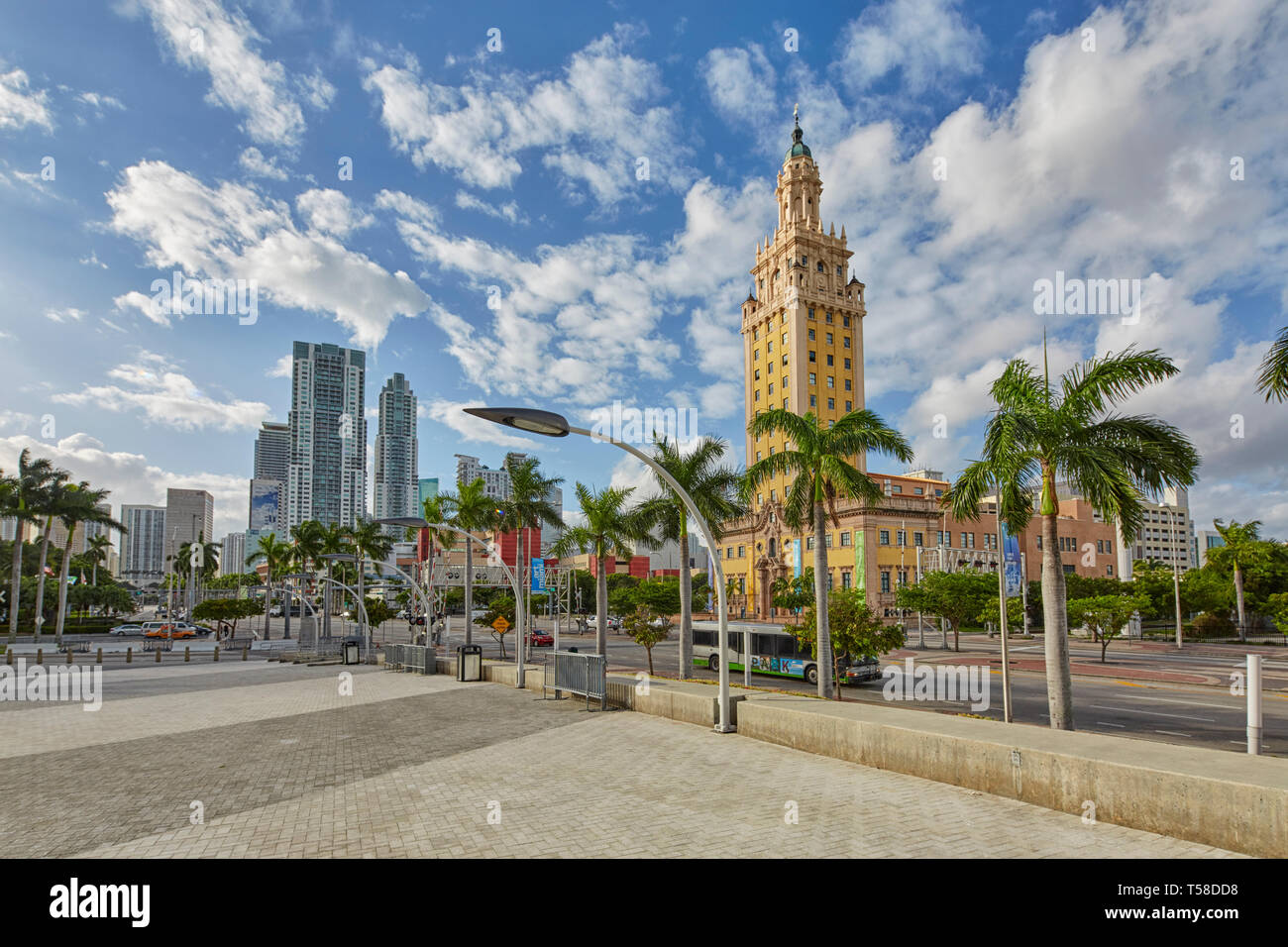 Freedom Tower building in Biscayne Blvd in Miami Florida USA Stock Photo