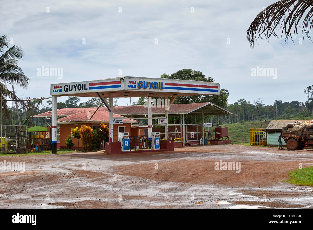 58km Guyoil Gas Station at 58km on the LindenLethem Road in Guyana