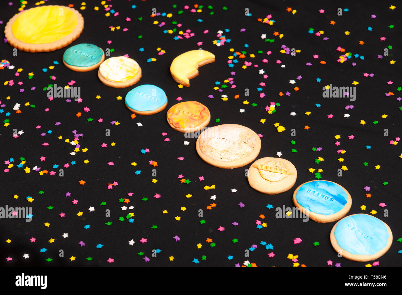 solar system cookies Stock Photo Alamy