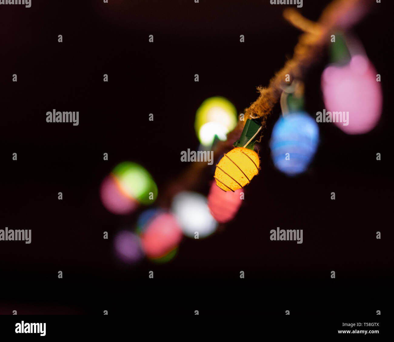 String of rainbow lights hi-res stock photography and images - Alamy