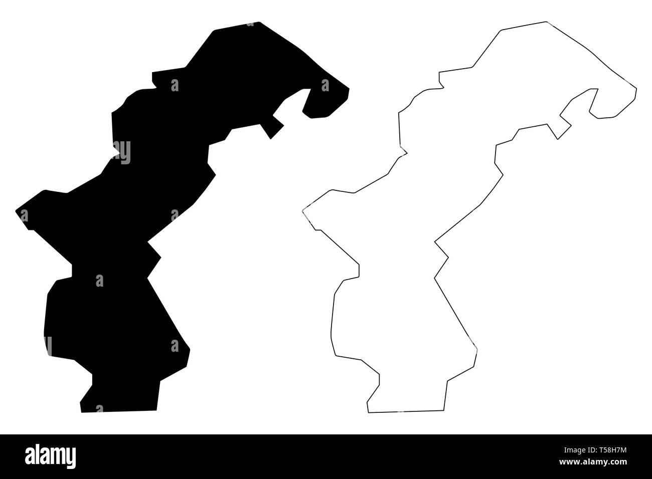 Amanat Al Asimah Governorate (Governorates of Yemen, Republic of Yemen) map vector illustration, scribble sketch Sanaa or Sana map Stock Vector