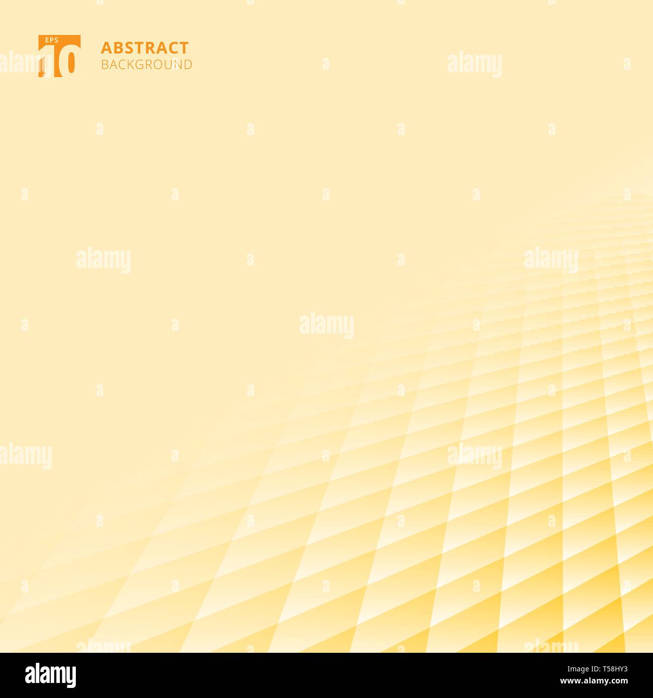 Abstract squares pattern geometric yellow and white color perspective ...