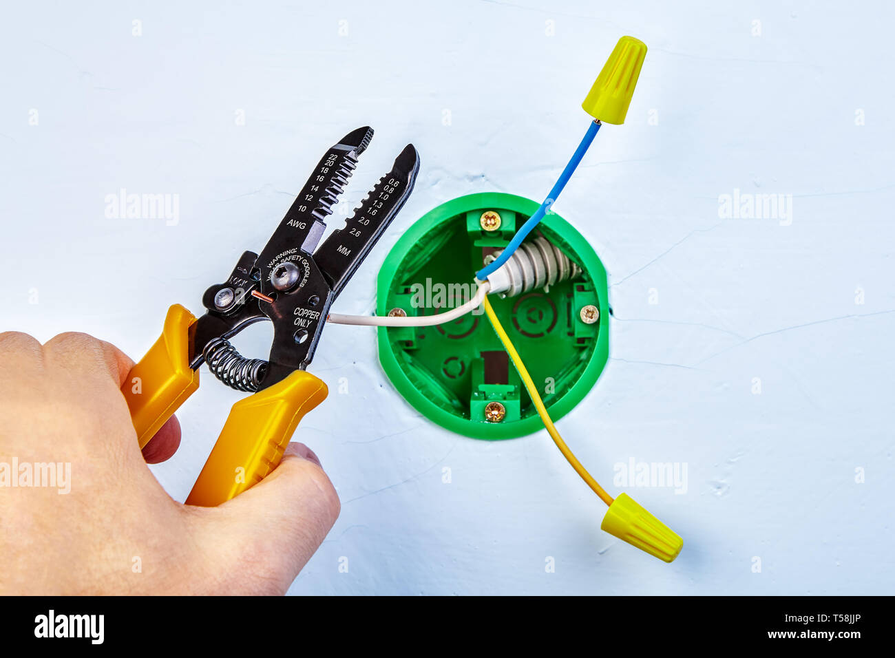 Stripped Wire Wire Cutters Stripping Insulation Stock Photo 1598714800