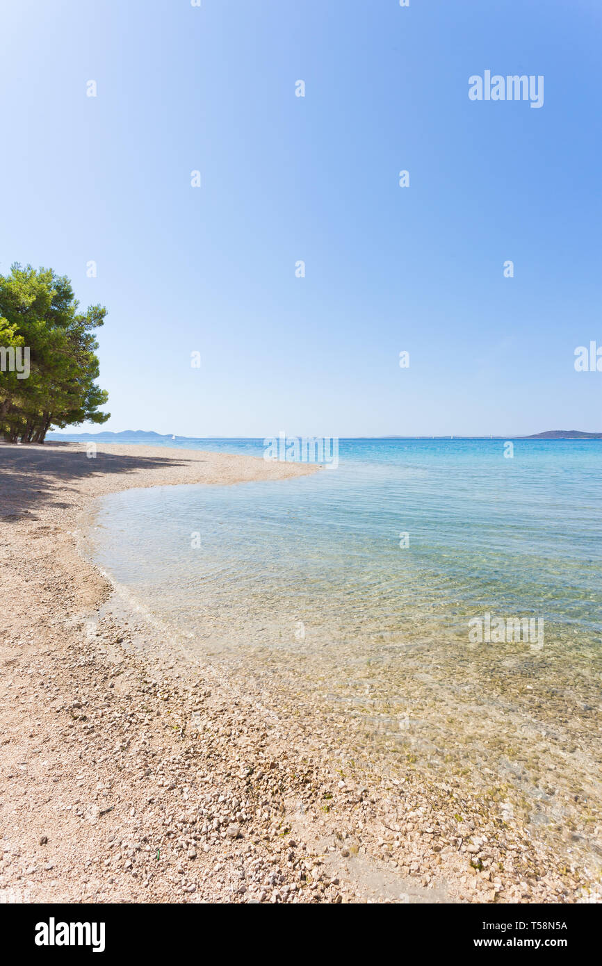 Pine beach, Pakostane, Croatia, Europe - Nature at its best at the beach of  Pakostane Stock Photo - Alamy