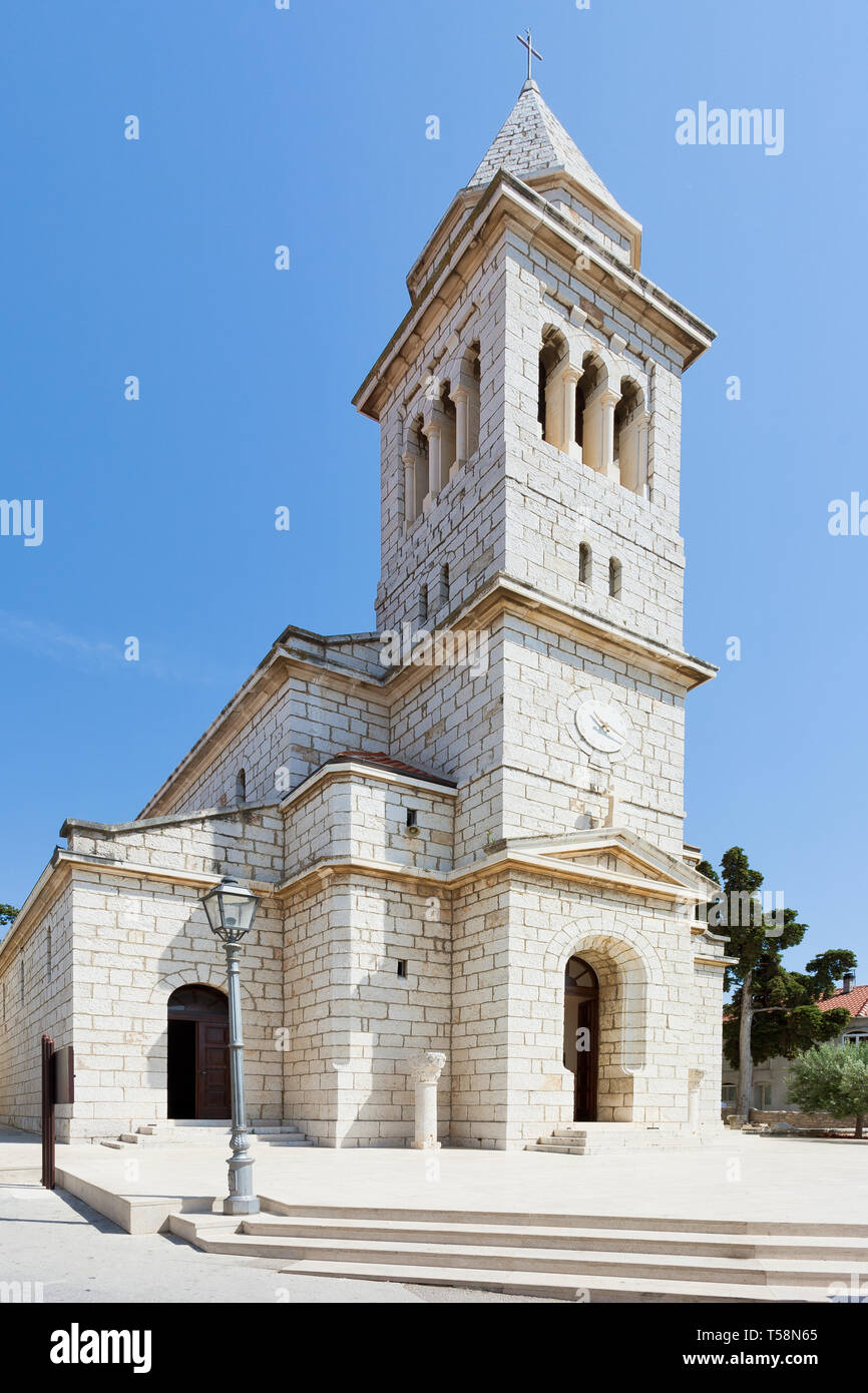 Pakostane, Croatia, Europe - Beautiful old church architecture at Pakostane Stock Photo