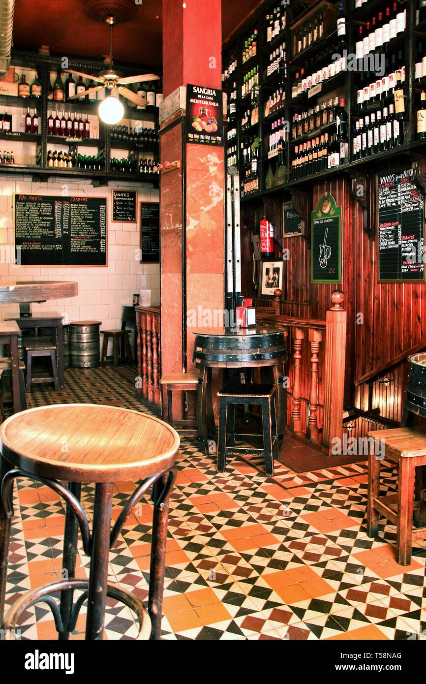 Madrid Spain March 7 2019 Typical Old Spanish Wine