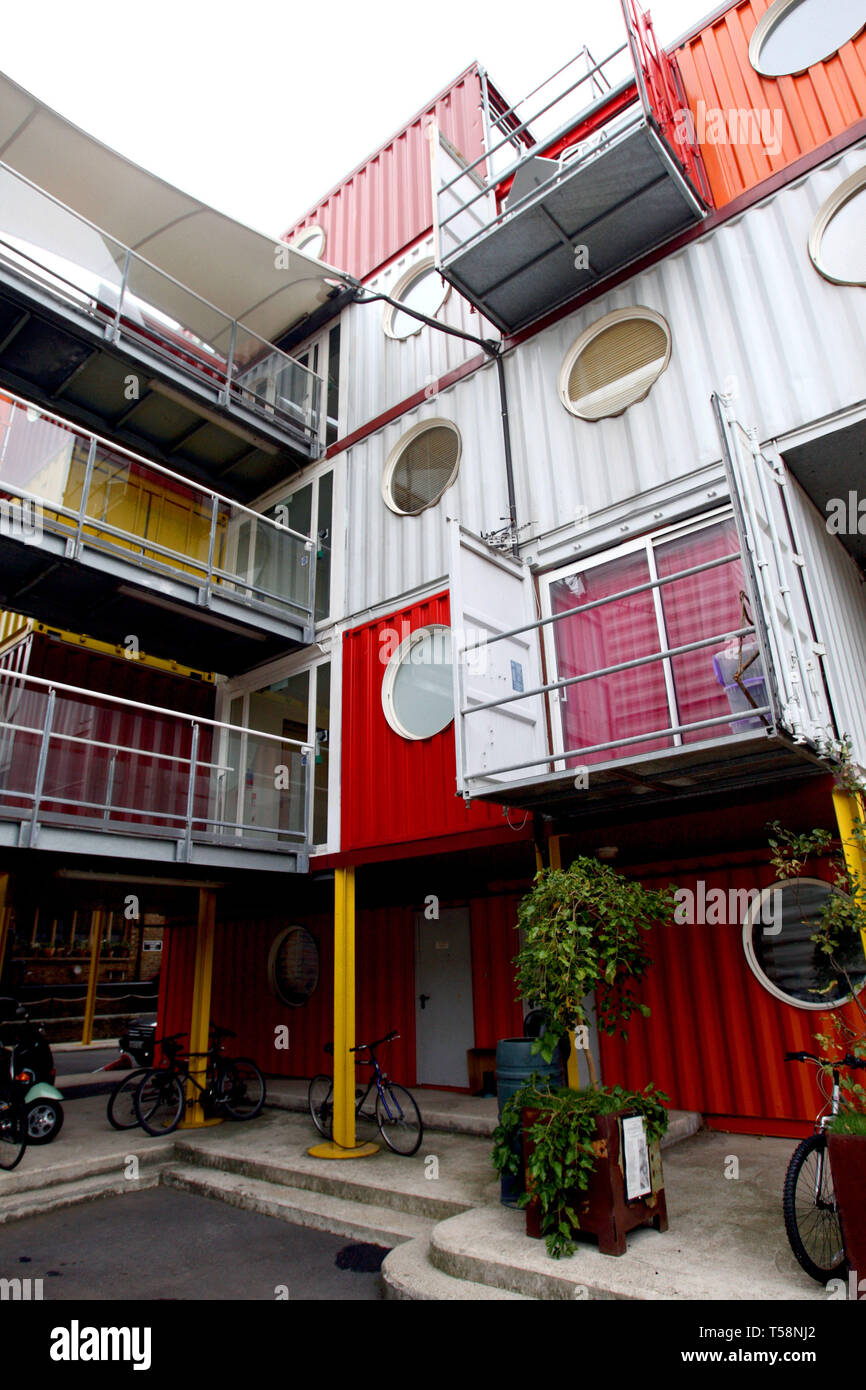 Container City in East London's Trinity Buoy Wharf apartments by using