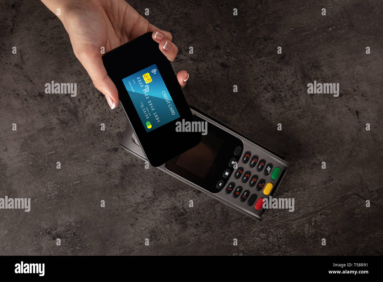 Transaction completed on terminal hi-res stock photography and images ...