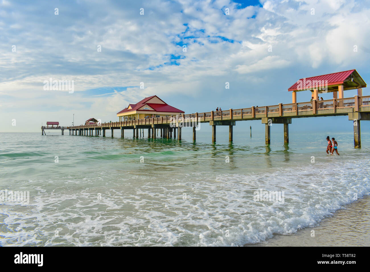 Clearwater Beach, Florida. January 25, 2019 Panoramic view of Pier 60