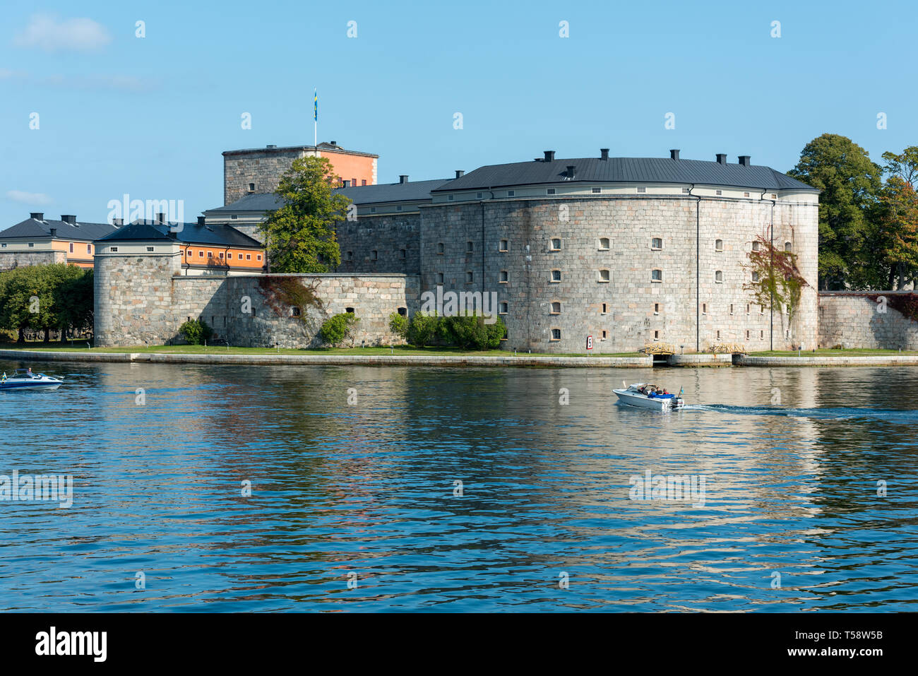 Vaxholm Castle Overlooking The Entrance To Stegesund Channel Was 