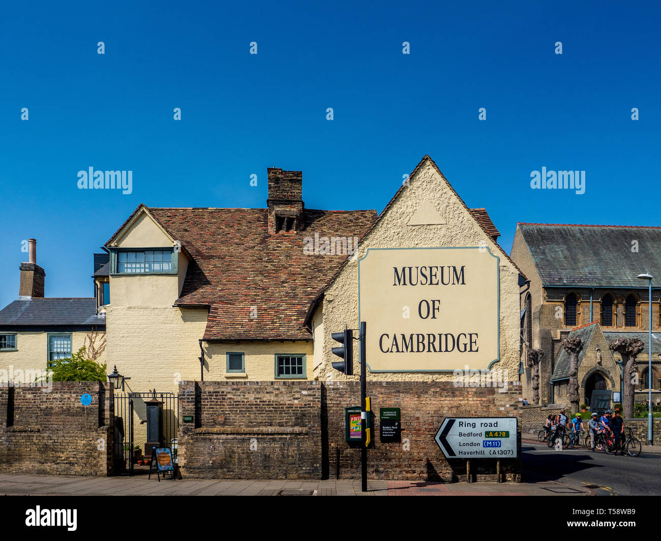 Museum of Cambridge also known as Cambridge Folk Museum n Castle Street, Central Cambridge UK. Grade II listed 17th century former coaching inn. Stock Photo