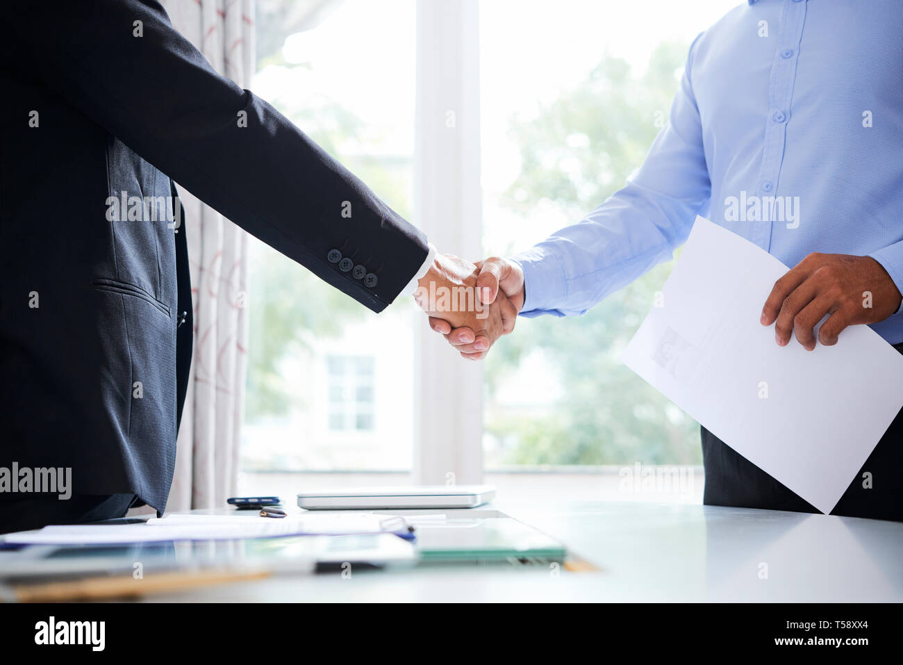 Handshake after interview Stock Photo